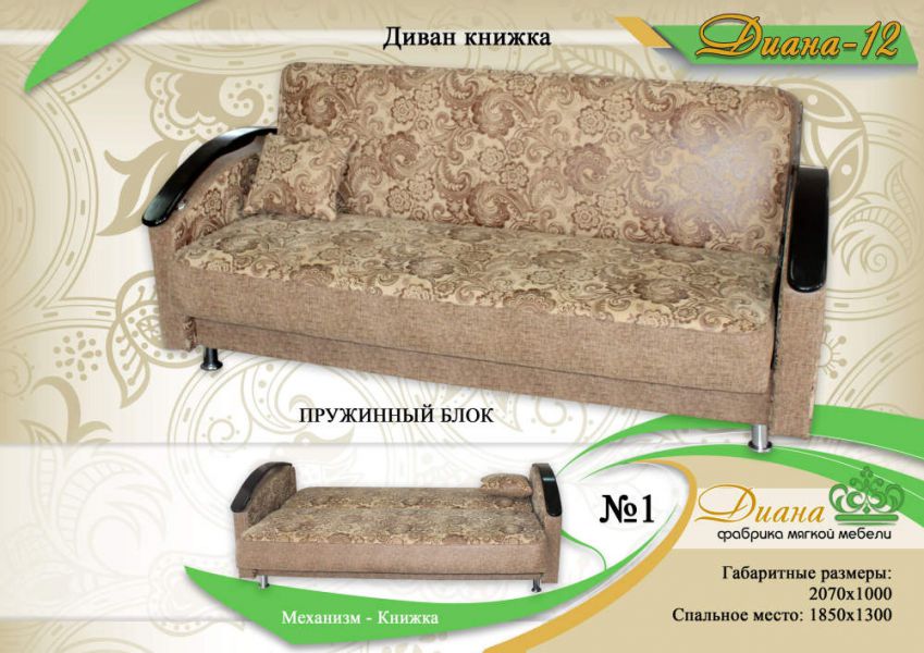 диван книжка диана 12 в Нижневартовске
