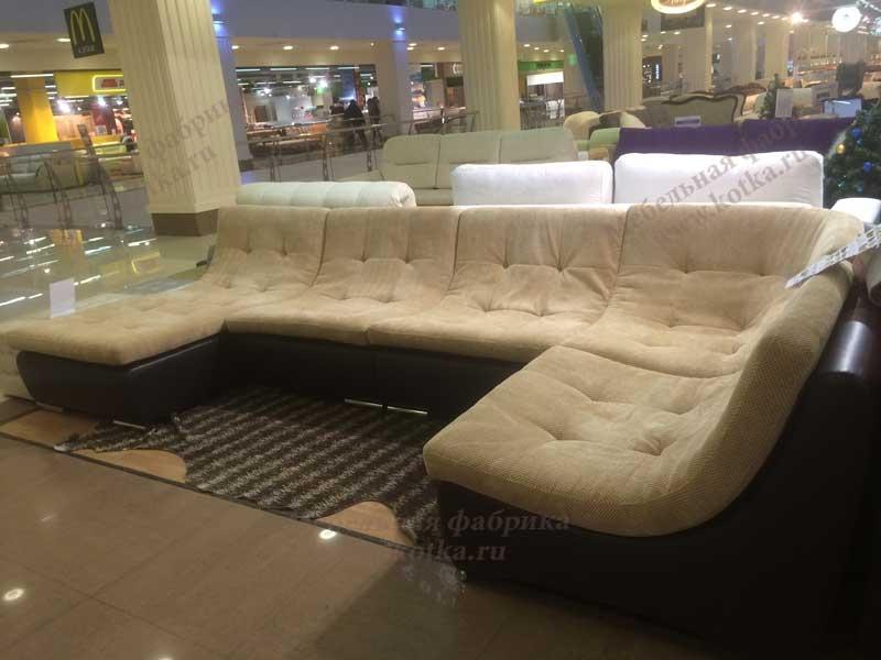 п-образный диван с плавными линиями мираж в Нижневартовске