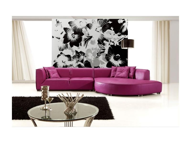 алиан стильный фиолетовый кожаный диван в Нижневартовске