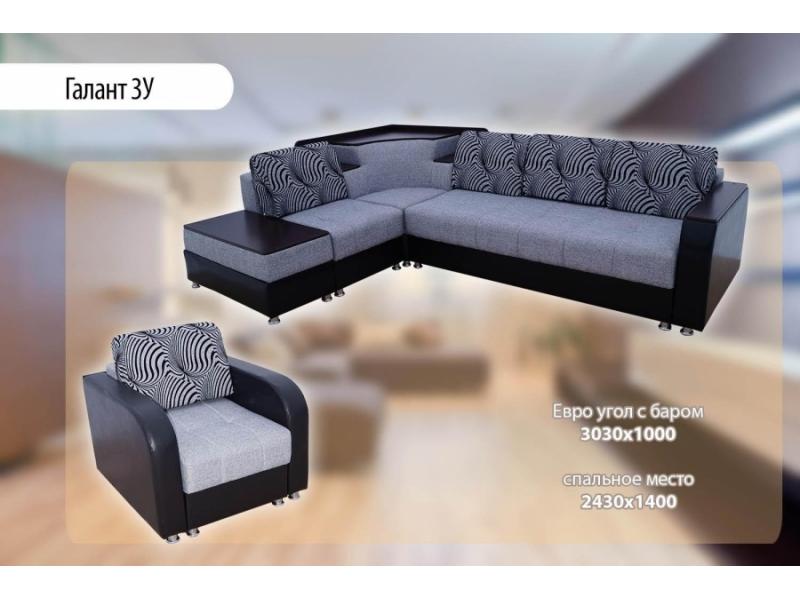 диван угловой с полкой галант 3у в Нижневартовске
