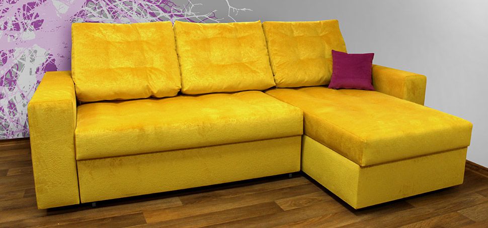 желтый диван с оттоманкой эпсилон 09h в Нижневартовске