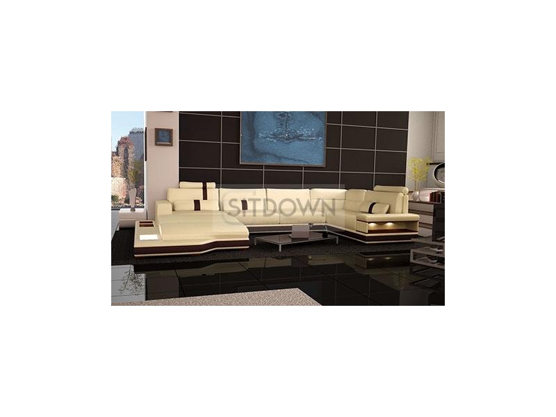 п-образный диван кожаный джентал в Нижневартовске