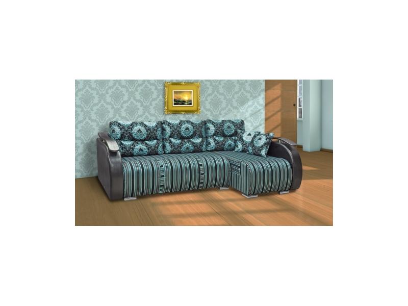 полосатый угловой диван с подушками диана 14-1 инфинити ду в Нижневартовске