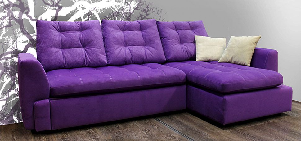 фиолетовый угловой диван эпсилон 12d в Нижневартовске