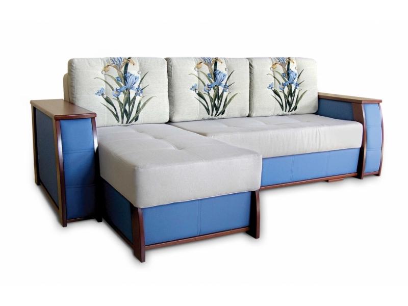 голубой диван с цветами прима люкс в Нижневартовске