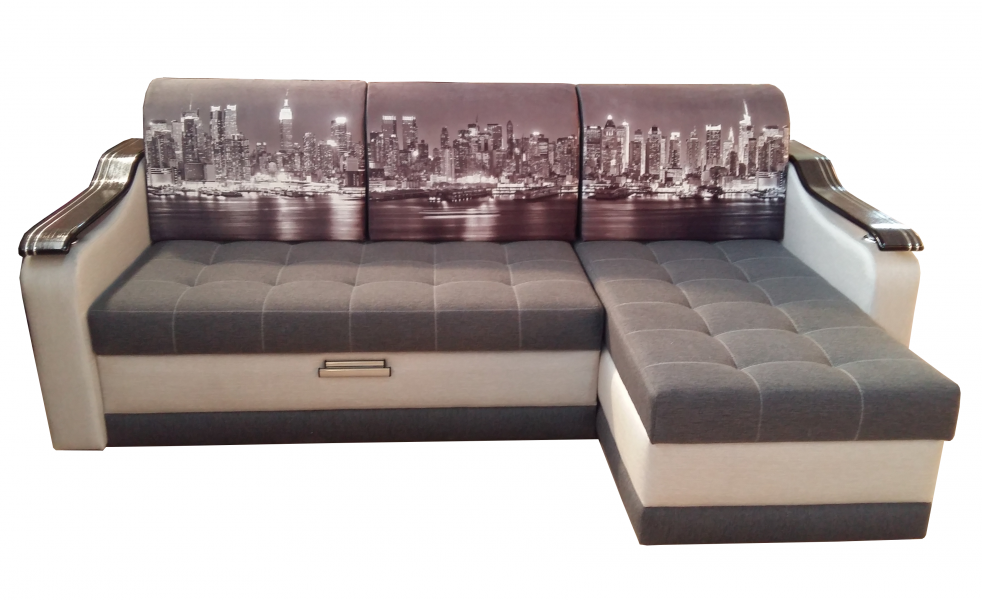 угловой диван с фотопечатью на подушках в Нижневартовске