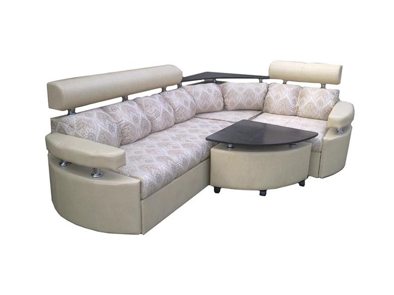 современный диван со столом прайд хром круглый в Нижневартовске