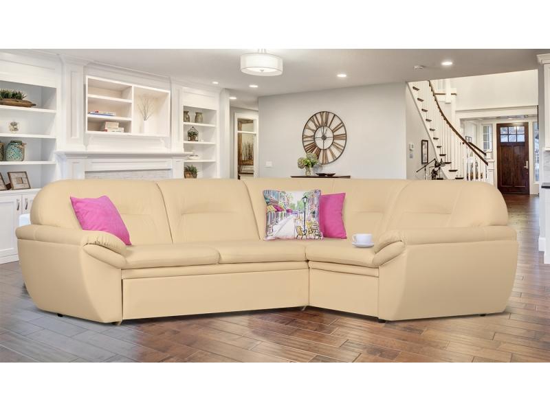 угловой диван «соло» кожа в Нижневартовске