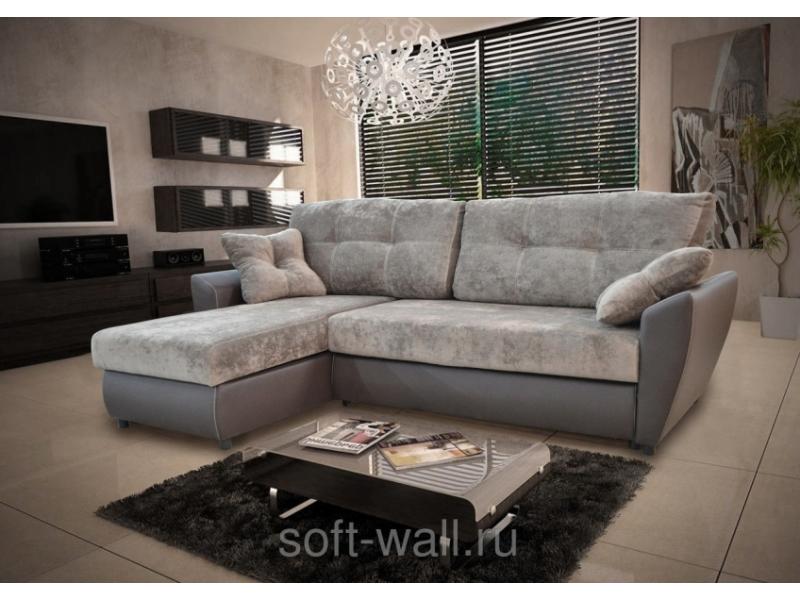 велюр угловой диван вегас с оттоманкой в Нижневартовске