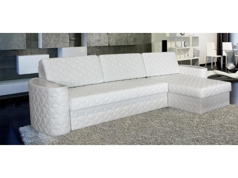 стильный белый угловой диван виват в Нижневартовске