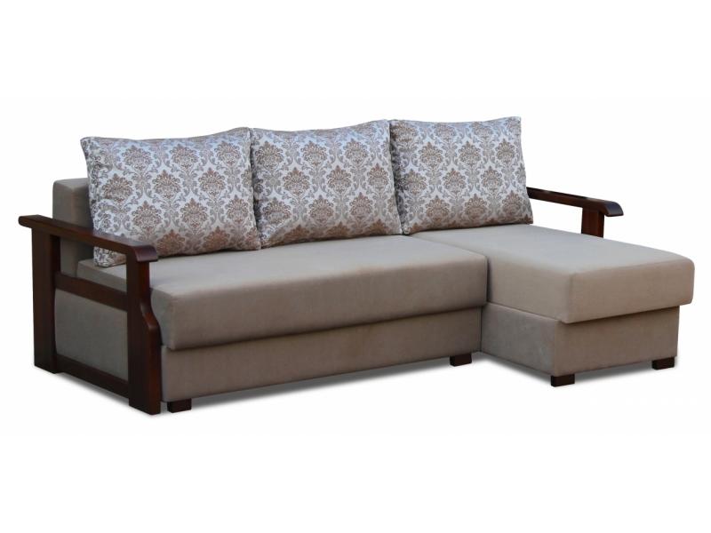 угловой диван с деревянными подлокотниками катюша 2 в Нижневартовске