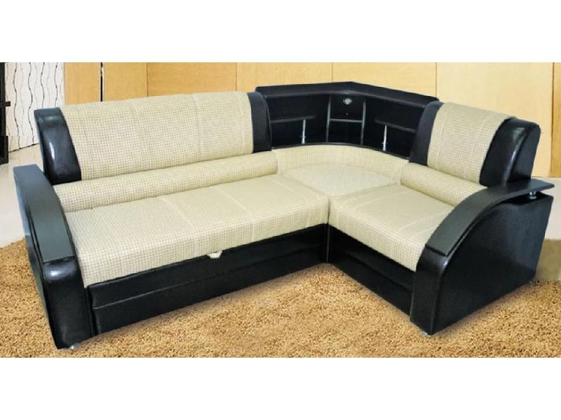 диван угловой шафран 3 мягкий с баром в Нижневартовске