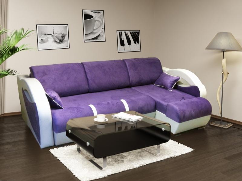 угловой фиолетовый диван в Нижневартовске