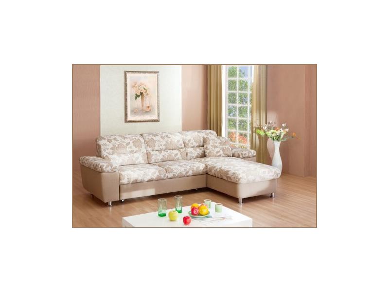 светлый угловой диван с цветами вальяж п в Нижневартовске