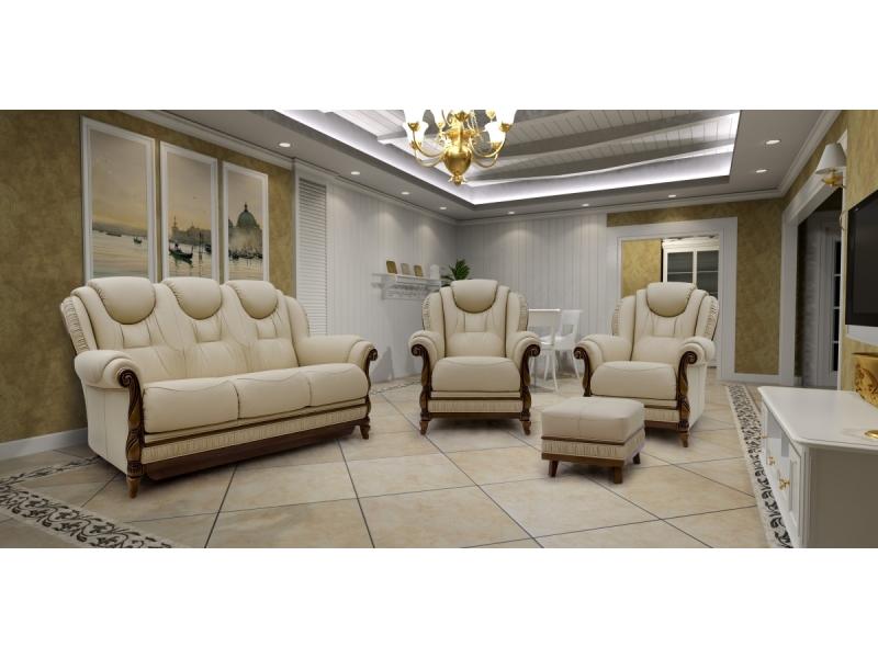 диван эмма трехместный кожа в Нижневартовске