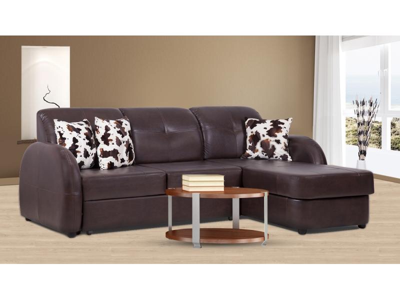 угловой диван «ника» кожа в Нижневартовске