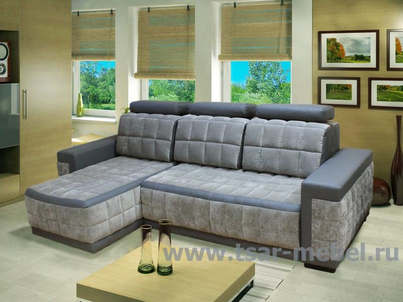 серый диван с подголовниками софия 11 в Нижневартовске