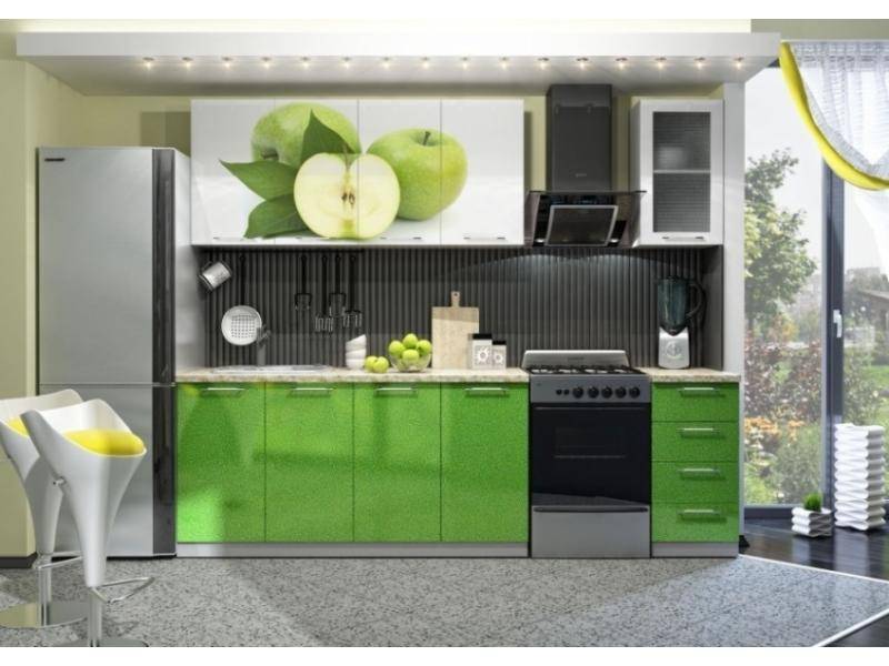 современная кухня с фотопечатью яблоки в Нижневартовске