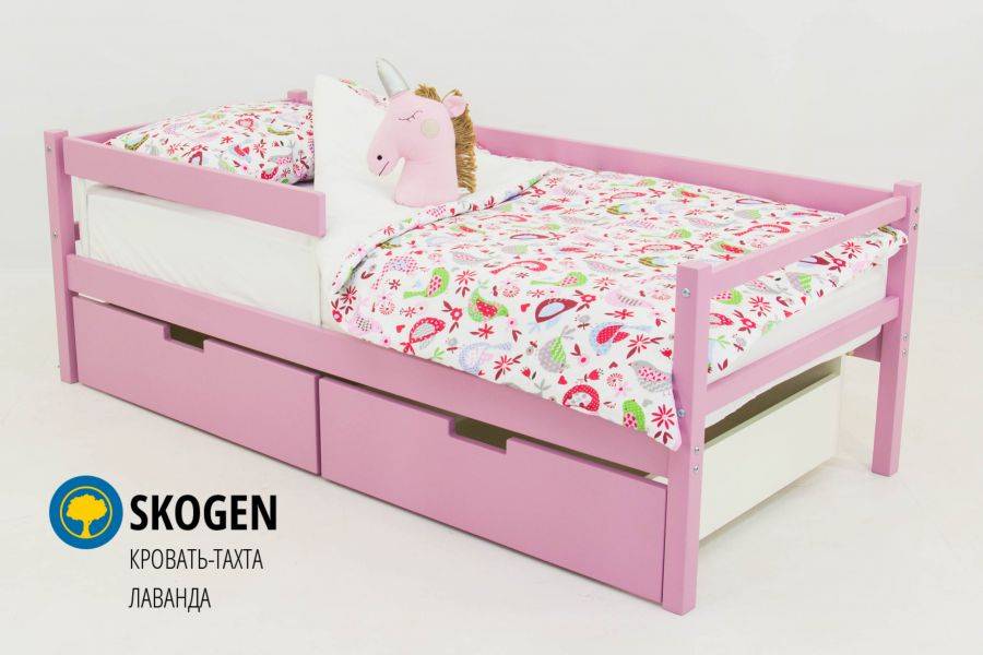 детская деревянная кровать-тахта бельмарко skogen лаванда в Нижневартовске