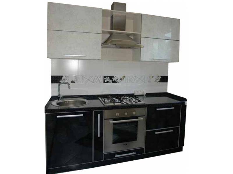 кухня прямая черный цветок в Нижневартовске