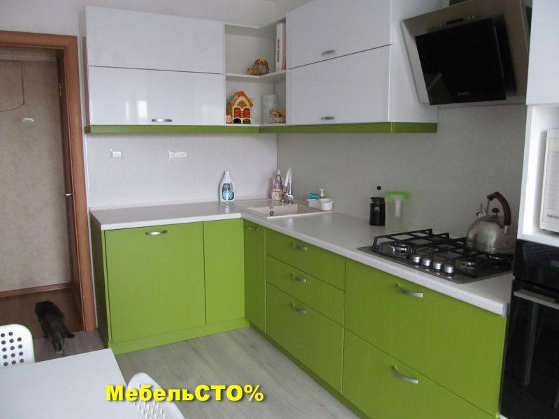 кухонный гарнитур зеленый лайм глянец в Нижневартовске