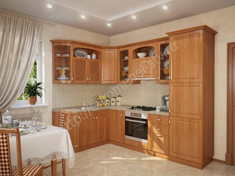 кухонный гарнитур угловой юлия - ольха в Нижневартовске