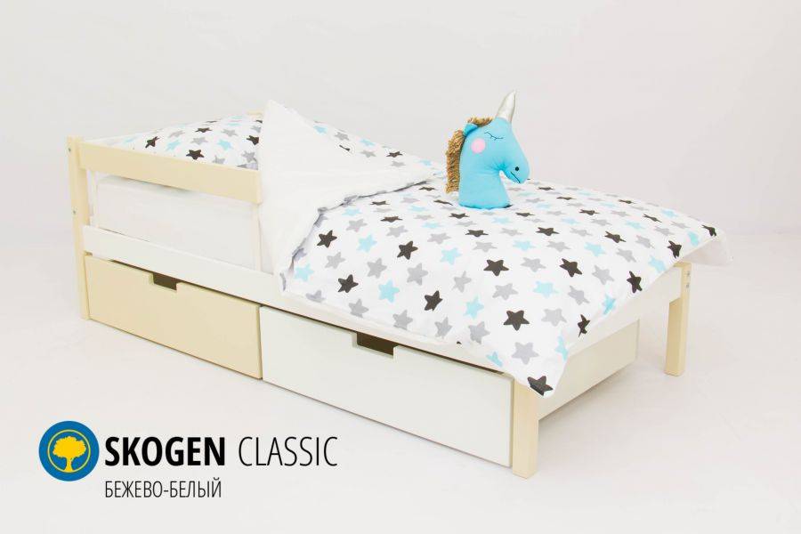 детская кровать skogen classic бежево-белый в Нижневартовске