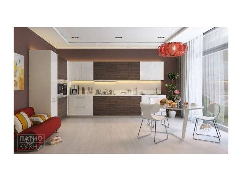 кухня dolce угловая (коричнево-белая) в Нижневартовске