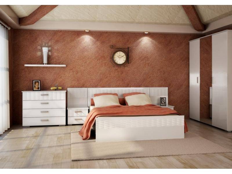 спальный гарнитур волна белая в Нижневартовске