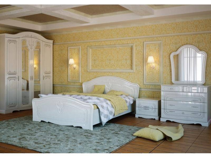 спальный гарнитур валенсия белая в Нижневартовске