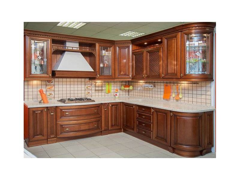 угловая кухня из массива баскара в Нижневартовске