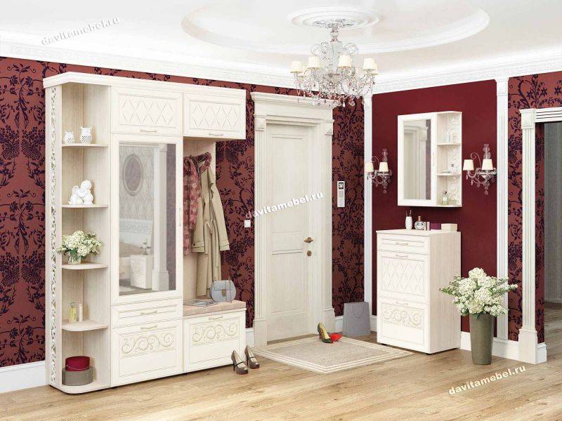 светлая классическая прихожая тиффани в Нижневартовске