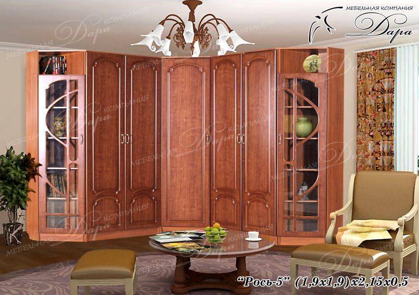 угловой шкаф в гостиную рось-5 в Нижневартовске