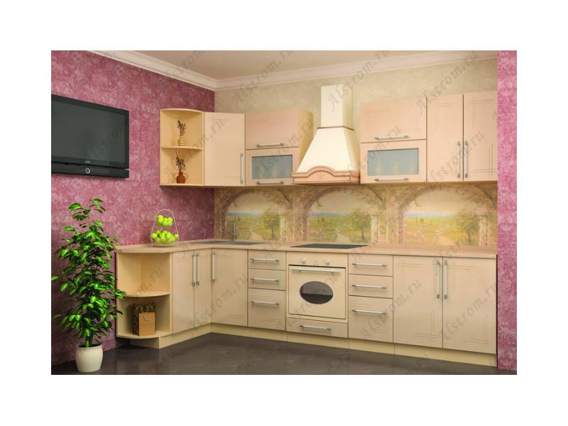 кухня угловая мдф хаси гл. металлик в Нижневартовске