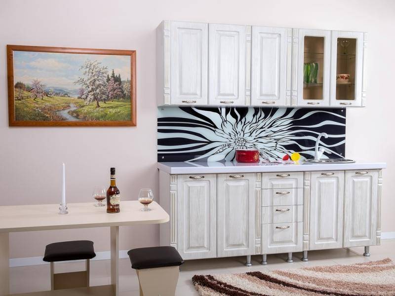 кухня прямая вета-15 дуб беленый-золото в Нижневартовске