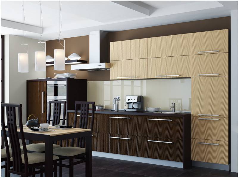 кухня прямая мдф волна в Нижневартовске