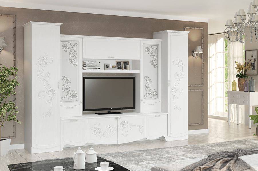 белая стенка в гостиную дольче в Нижневартовске