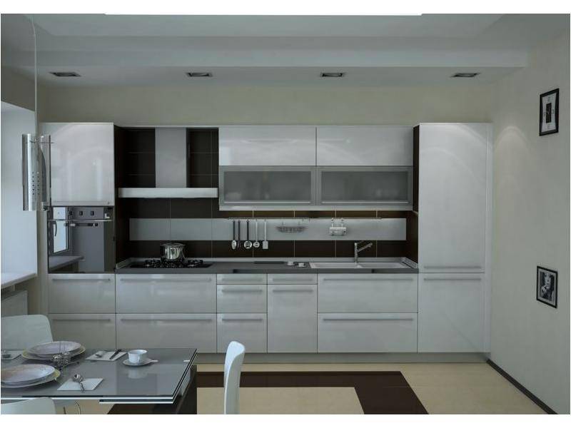 белая прямая кухня в Нижневартовске