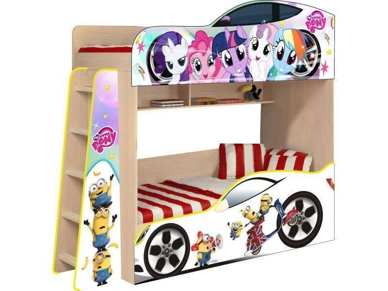 детская кровать лител пони и миньон модель 4 в Нижневартовске