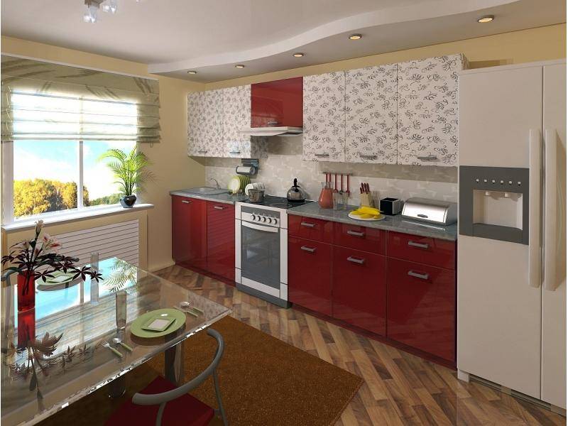 кухня с высоко-глянцевым фасадом agt в Нижневартовске