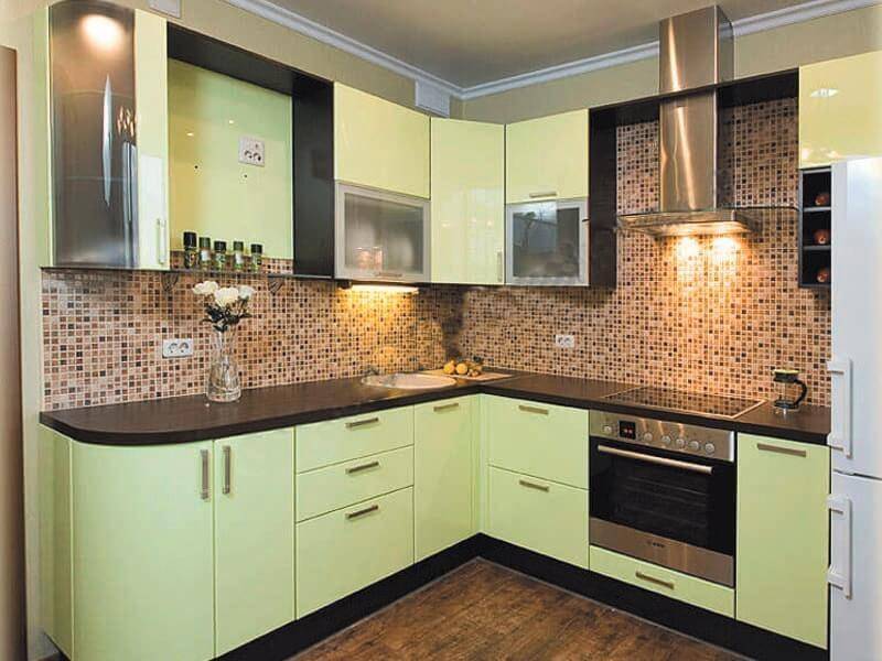 угловой кухонный гарнитур мята матовая пвх в Нижневартовске