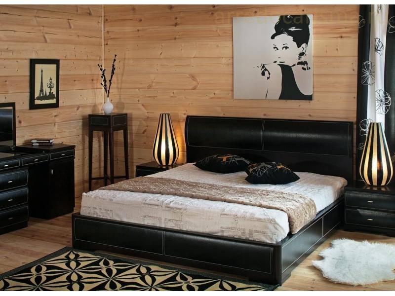 двуспальная кровать венге etel в Нижневартовске