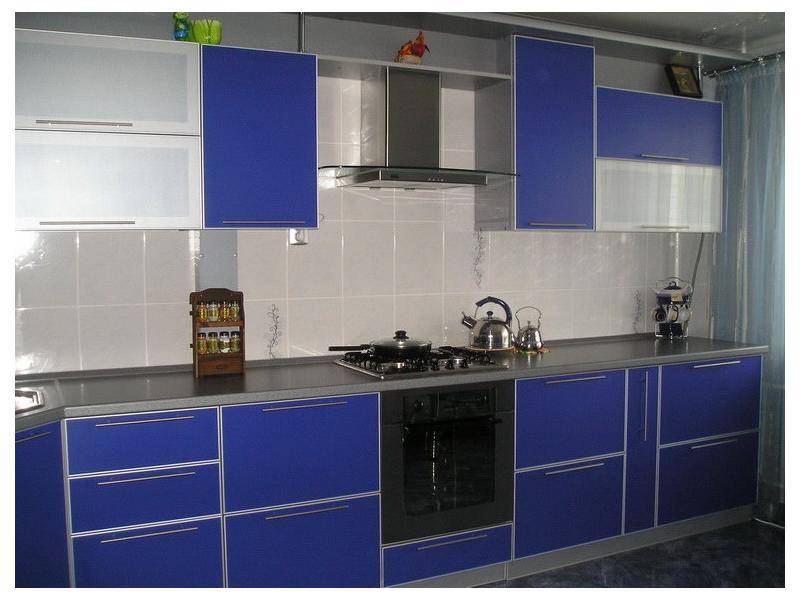 кухонный синий гарнитур из пластика в Нижневартовске