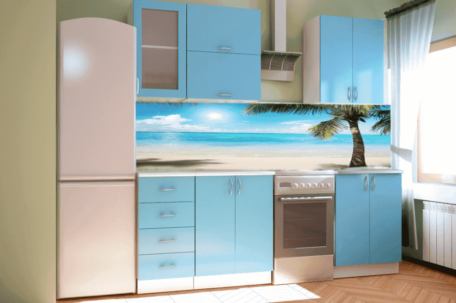 кухня эконом голубая в Нижневартовске