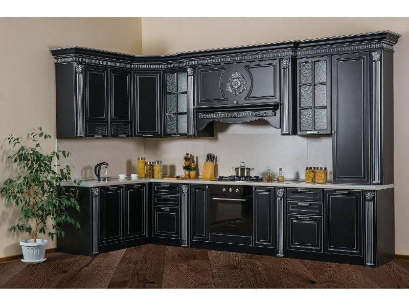 прямая кухня валенсия черная в Нижневартовске