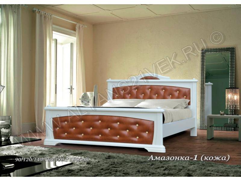 кровать амазонка с кожанными вставками в Нижневартовске
