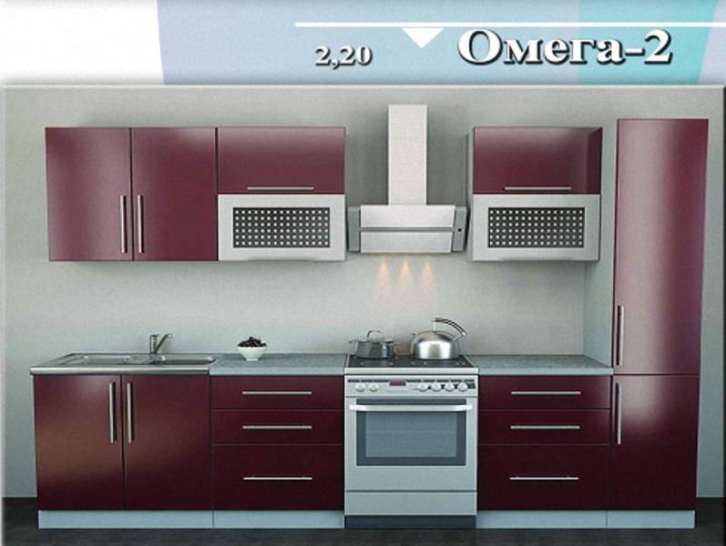 кухня прямая «омега 2» в Нижневартовске