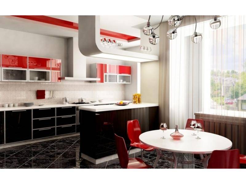 кухня с фасадом пластик-акрил в Нижневартовске