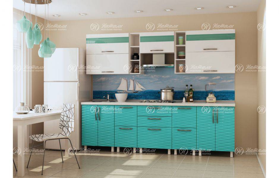 кухня прямая волна 3д в Нижневартовске