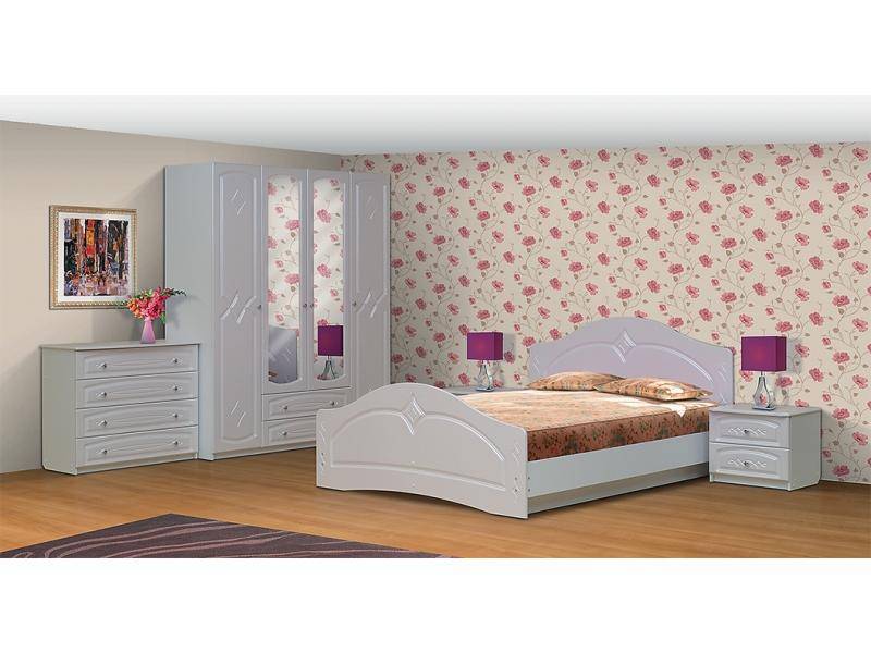 спальный гарнитур соня 6 фасад жемчуг в Нижневартовске